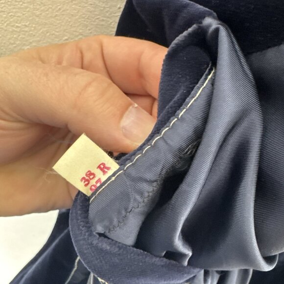 Vintage John Stephen Of London Limited Edition Men 38 Blue Velvet Blazer - Picture 9 of 9